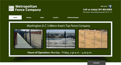 Desktop Screenshot of metropolitanfencecodc.com